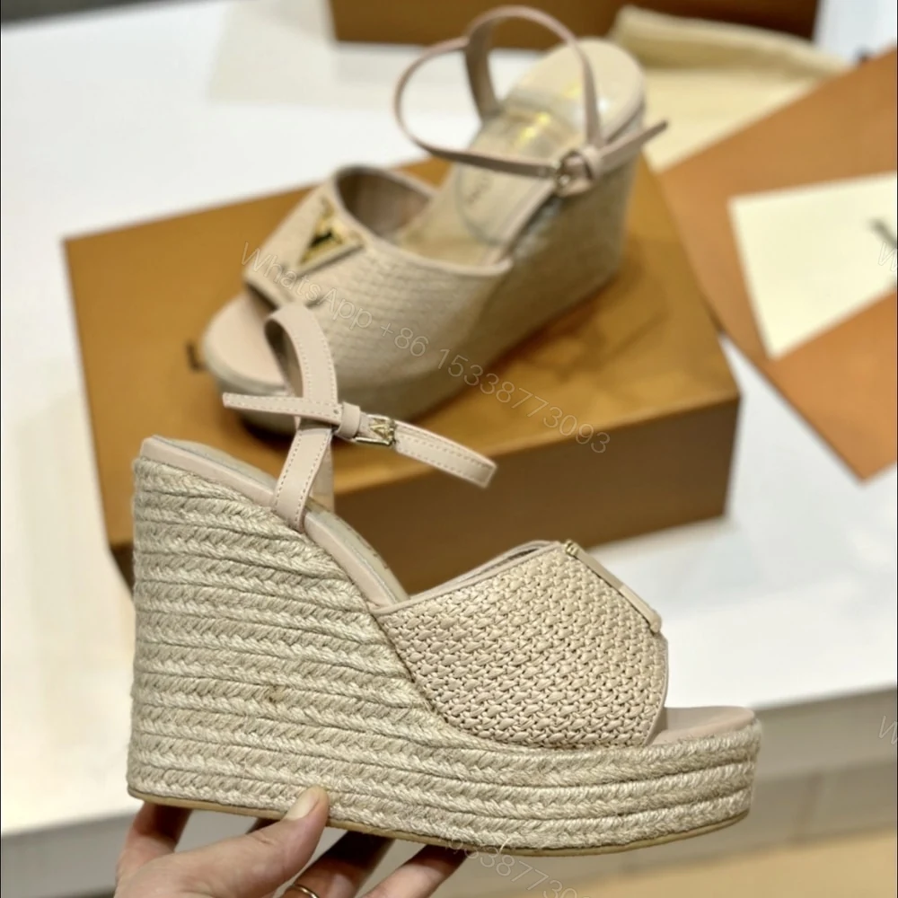 View 5 of LOUIS VUITTON MARE WEDGE SANDALS NATURAL BEIGE 1AHLM0
