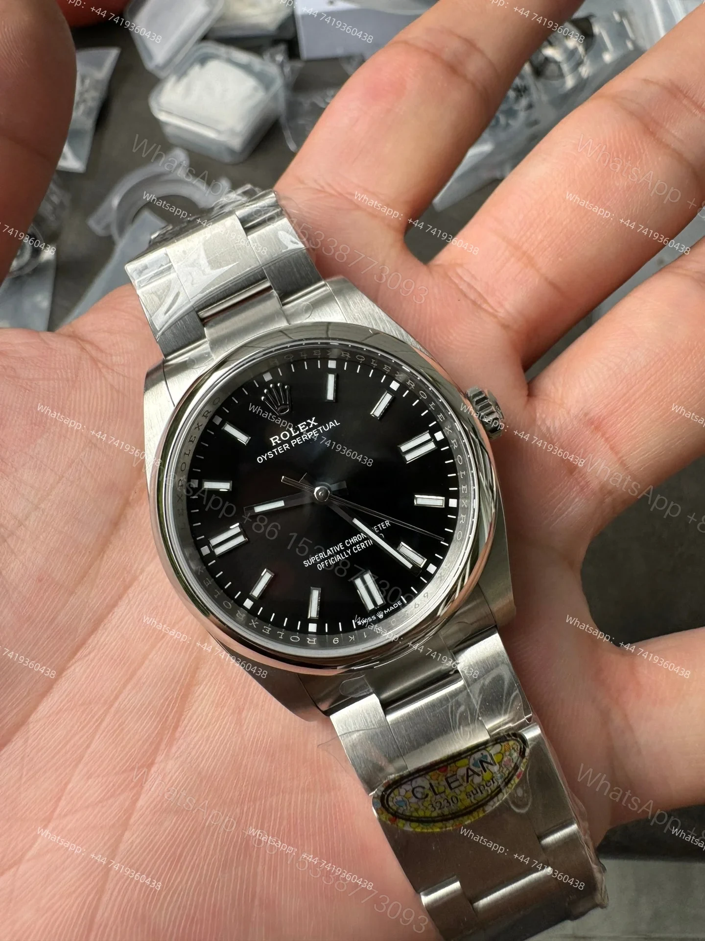 View 4 of Rolex Super Clone Oyster Perpetual M126000-0002 Black Dial 36MM 3230 Movement