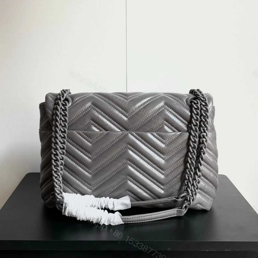 View 4 of Gucci Marmont Medium Shoulder Bag Gray 31Cm