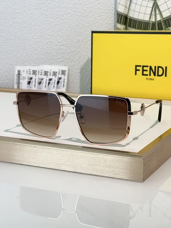 View 8 of Bold Pattern Luxury Sunglasses: Fendi-Inspired GoldFrames