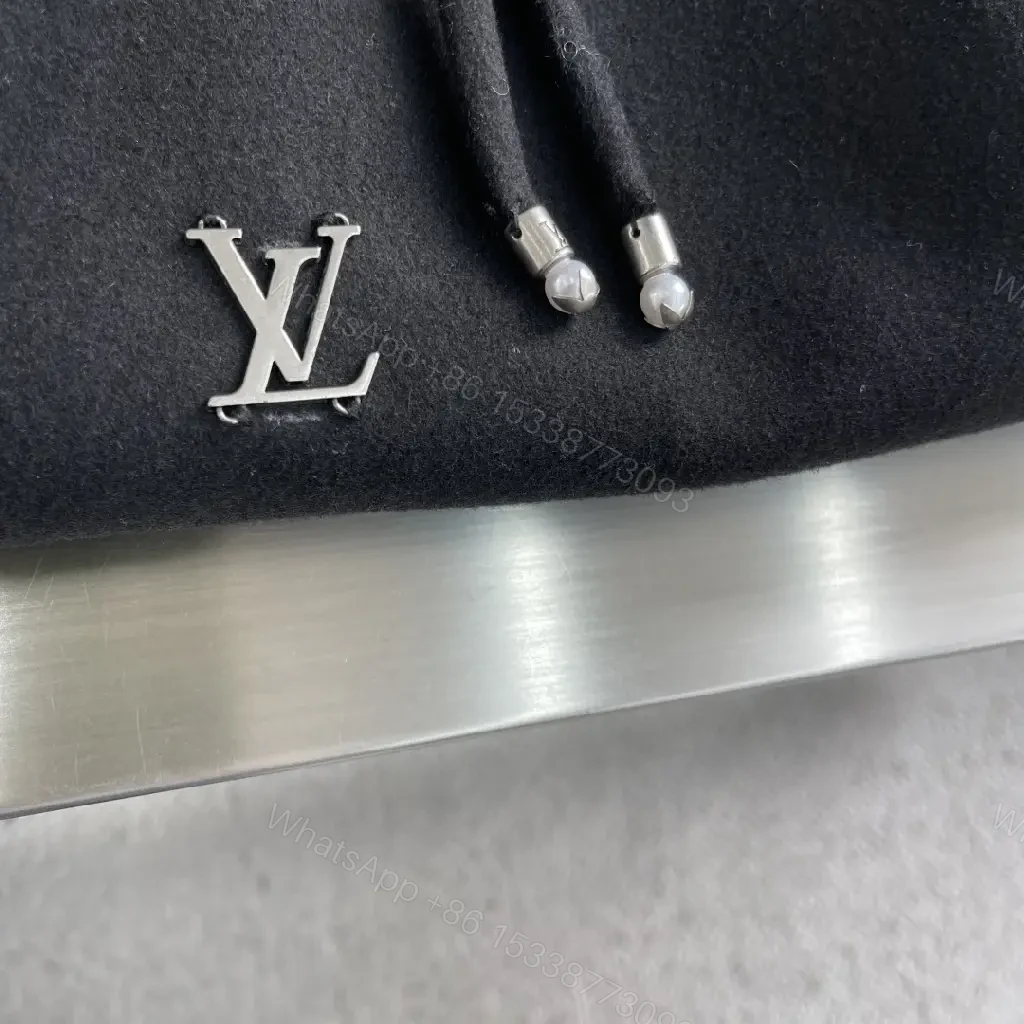 View 3 of Black Cotton-Blend Zip Hoodie: Luxe Monogram-Inspired Detail