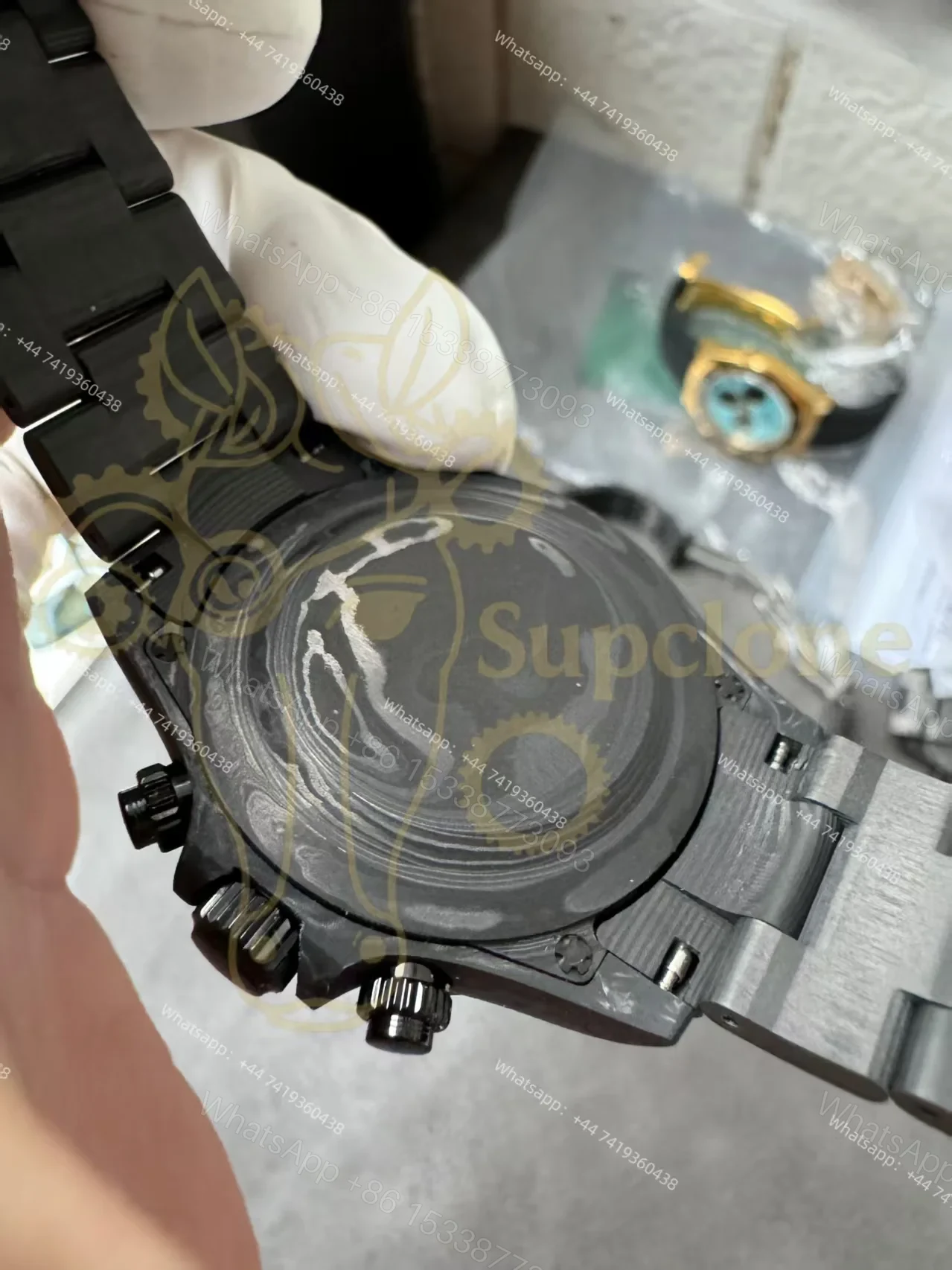 View 11 of Rolex Super Clone Carbon Fiber Daytona Rainbow Bezel Carbon Fiber Bracelet