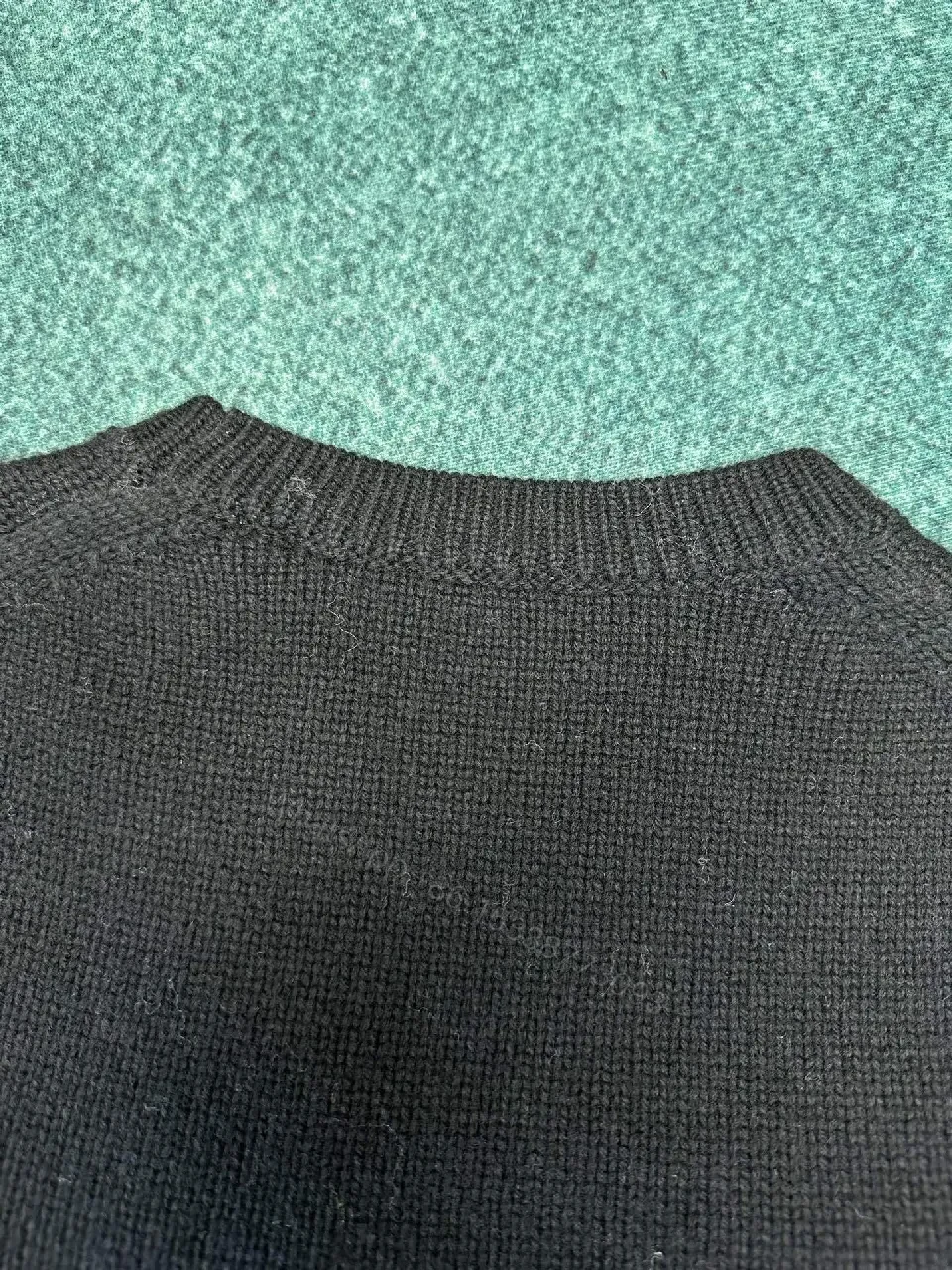 View 5 of Lux Knit Crewneck with Burberry Graphic: Rich Texture, Luxe Style