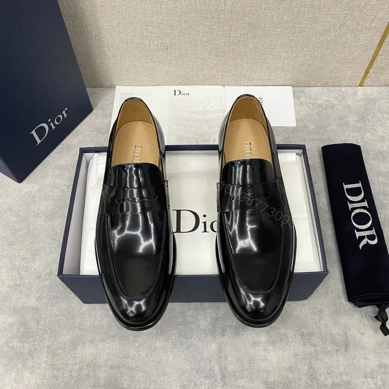 View 7 of Glossy Fringe Dior Loafers: Black Patent, Luxury Comfort