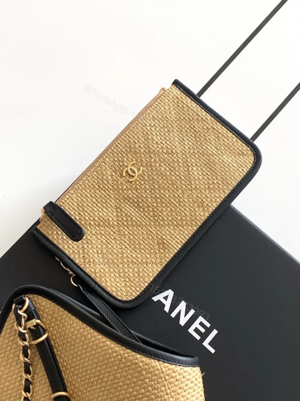 View 6 of Effortless Everyday Luxury Handbag: Woven Texture, Chain Details