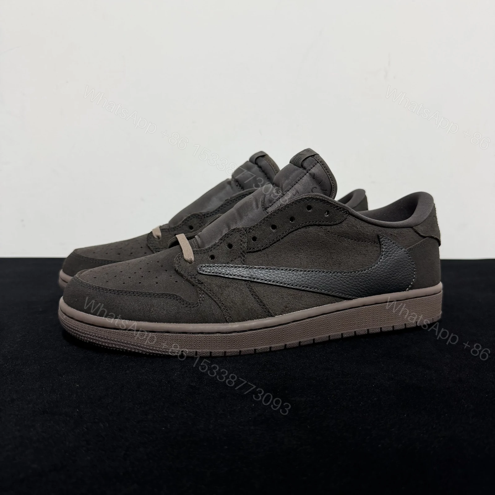 View 8 of Travis Scott x Air Jordan 1 Low Og Velvet Brown Reps