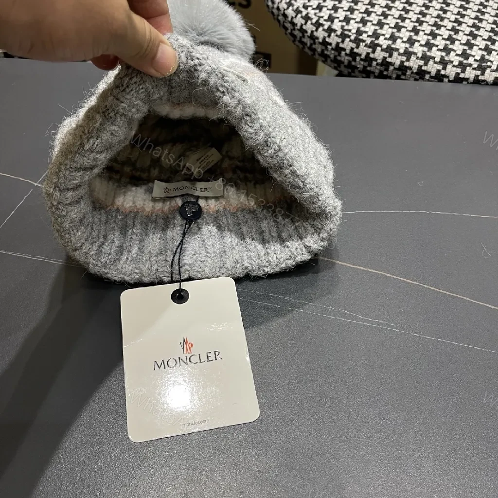 View 8 of Cozy Knit Beanie – Subtle Pattern, Warmth, Pom Pom | Knit Hat