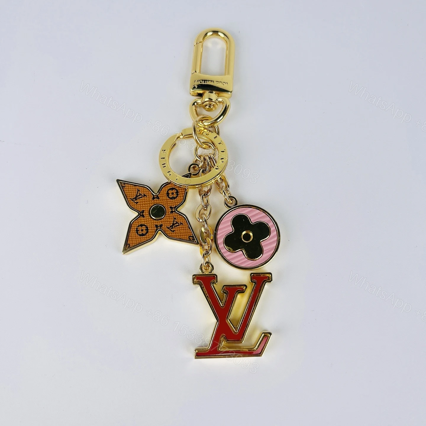View 4 of Louis Vuitton Lv Logo Bag Charms Key Holder
