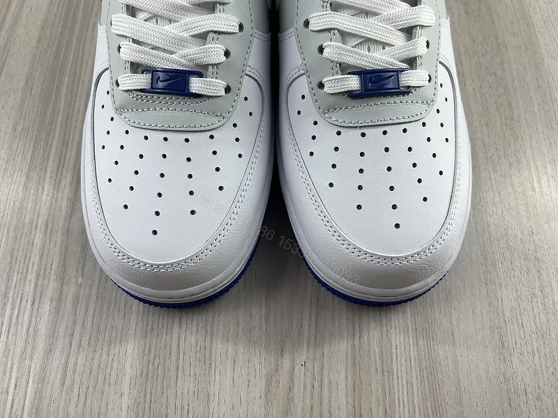View 6 of Minimal White + Leather + Nike Low-Profile + Ultramarine Outsole Sneaker