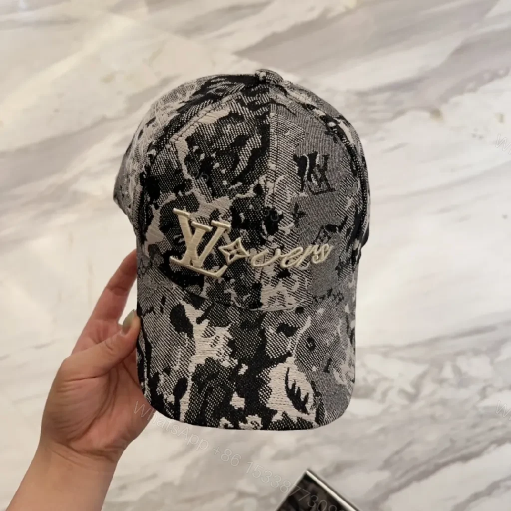 View 9 of Black & White Camouflage Cap with Metallic Emblem (Unisex)