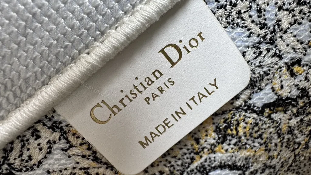 View 9 of Floral-Threaded Structured Tote: Dior-Inspired Luxury Bag