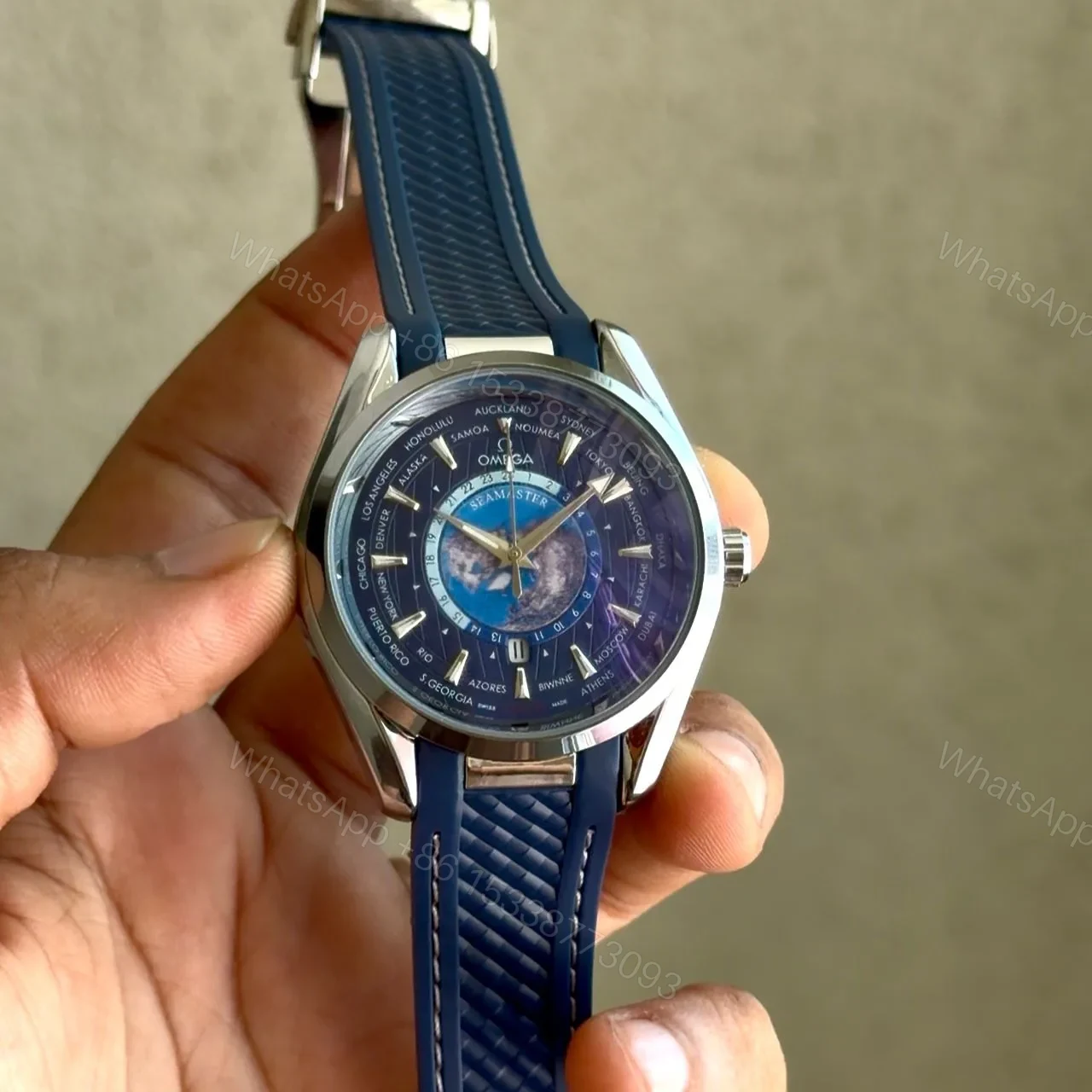 View 3 of Omega Seamaster Aqua Terra World Map