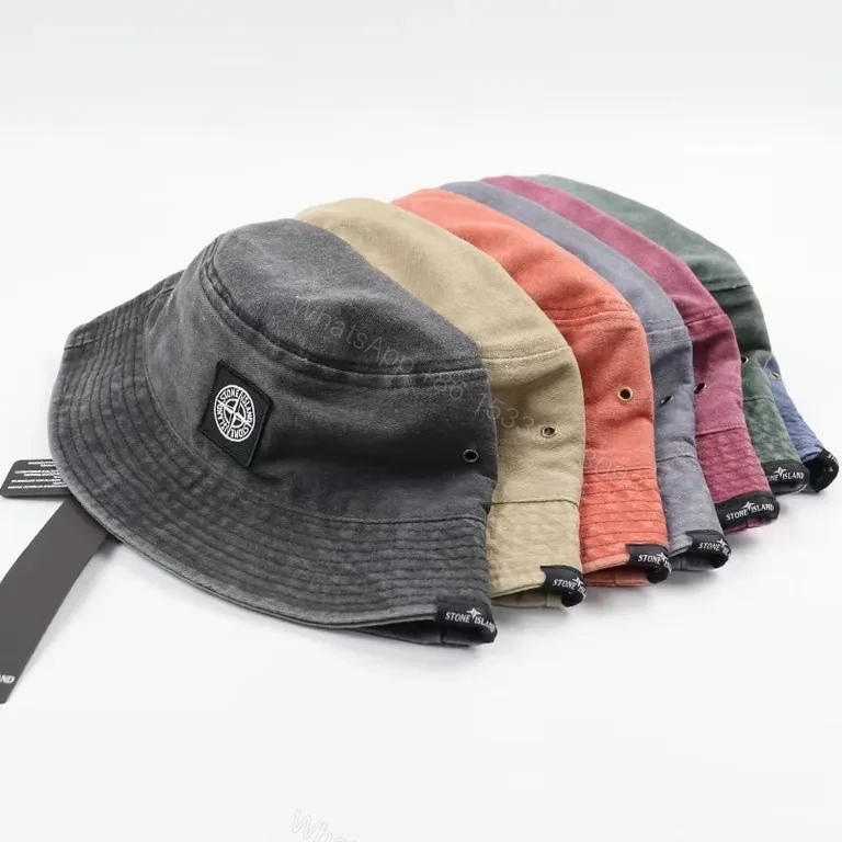 View 4 of Khaki Canvas Bucket Hat with Stone Island Patch â€“ Subtle Luxury