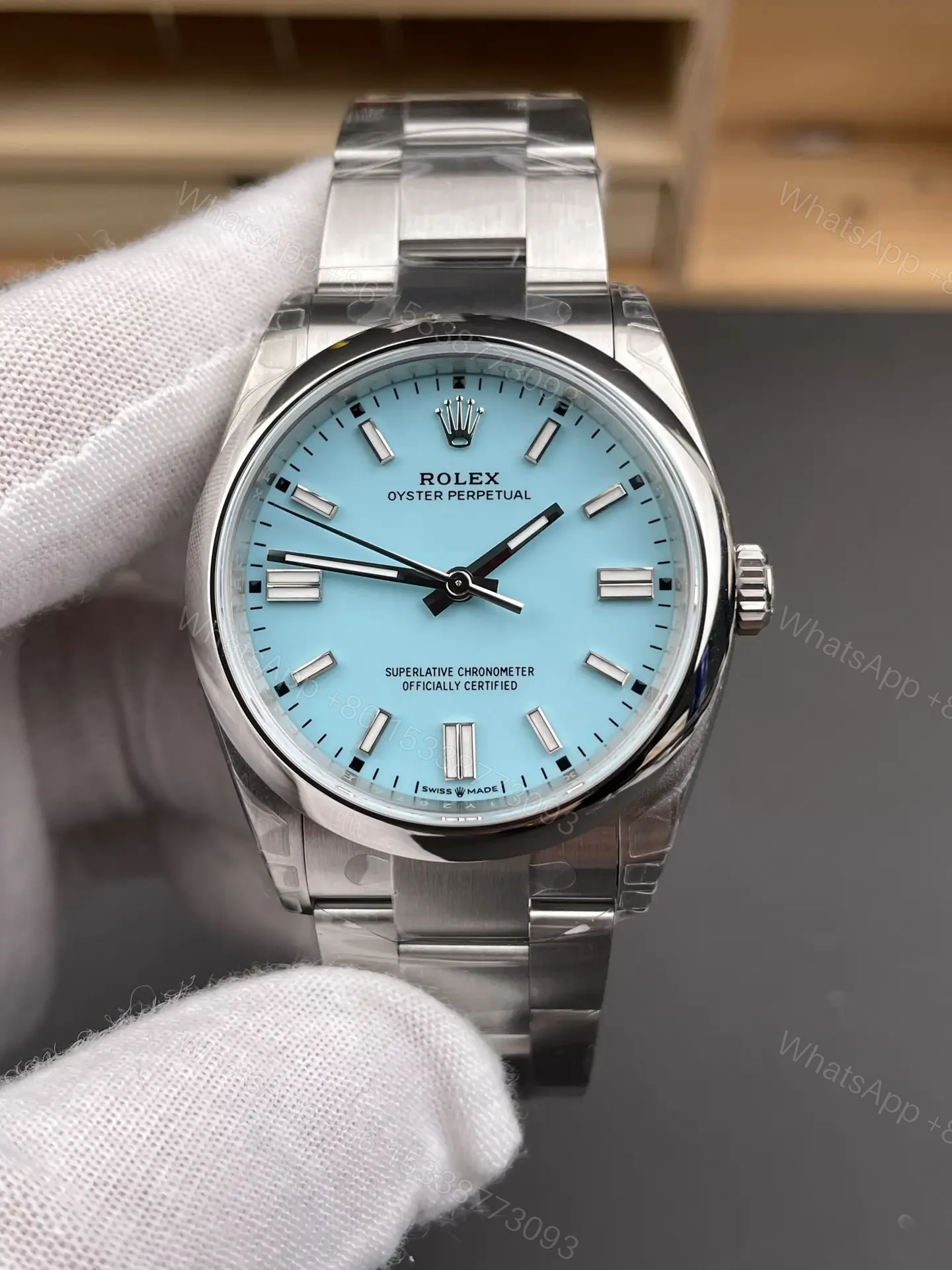 View 3 of Rolex Oyster Perpetual 36 Stainless Steel Turquoise 126000-0006
