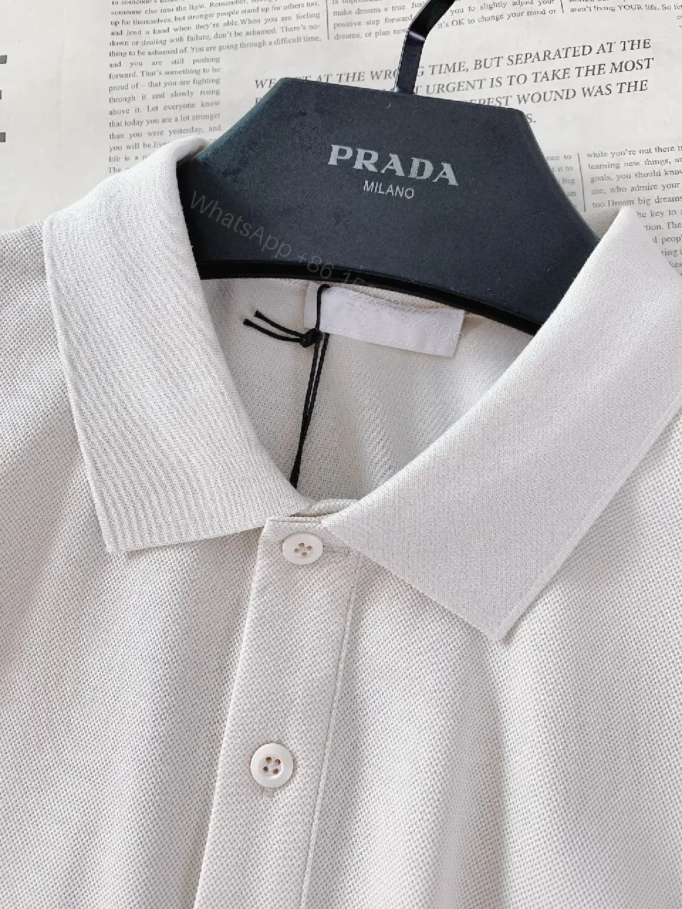View 2 of Cream/off-white Classic Polo Shirt with Logo Embroidery