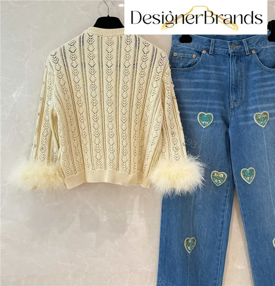 View 6 of Valentino Garavani Embroidered Straight-Leg Jeans