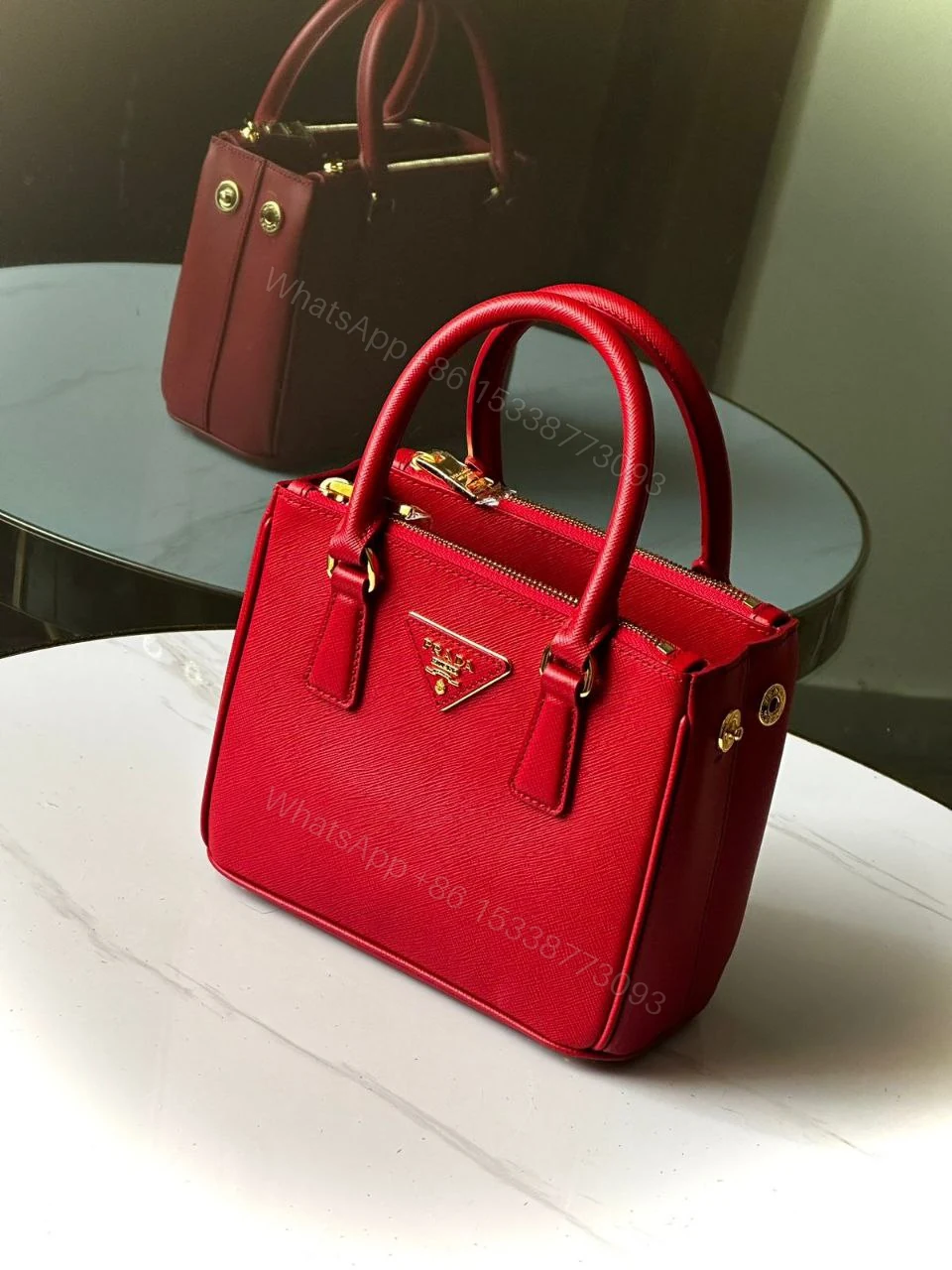 View 2 of Mini Bag in Saffiano patent leather