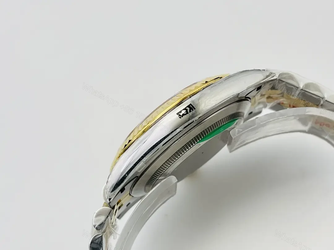 View 5 of Fake Rolex Datejust Champagne Diamond Best Jubilee Bracelet 41MM 126333-0010