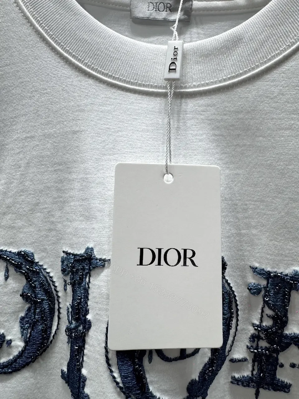 View 7 of Casual Luxe Embroidered Tee - Premium Cotton, Relaxed Fit, Logo Accent