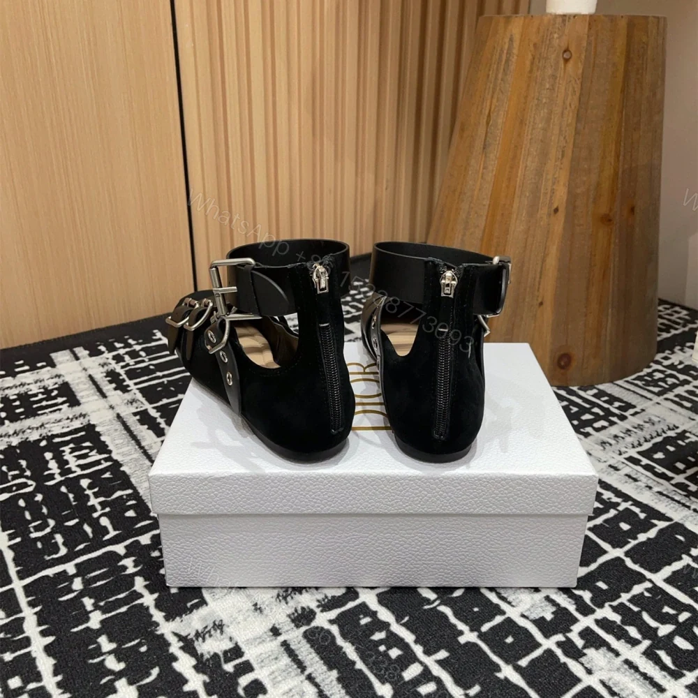 View 8 of 高仿Dior*Punk系列KCB960平頭塔扣樂福鞋黑麂皮免檢版