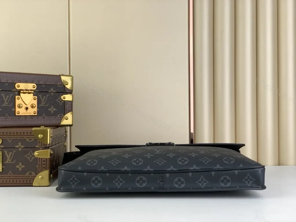 View 4 of Monogram Structured Messenger: Modern, Versatile & Refined Bag