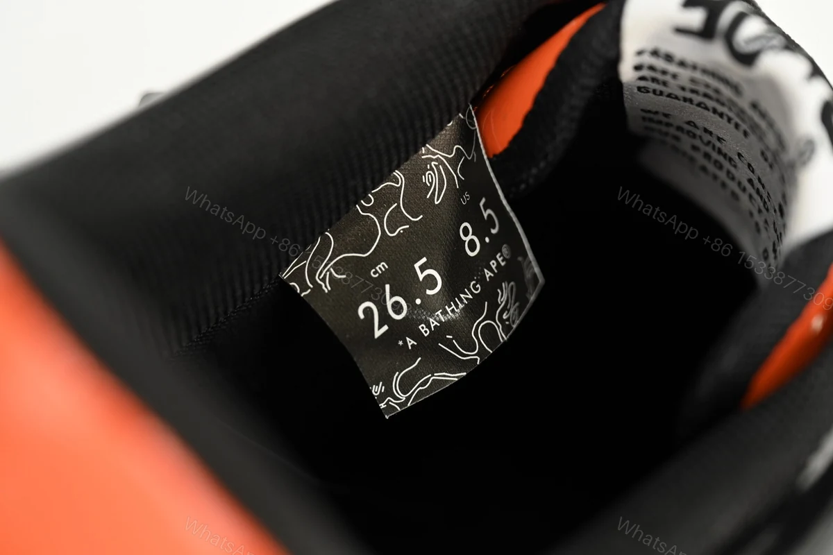 View 3 of A Bathing Ape Bape Sta Low Mad Shark Orange Shark