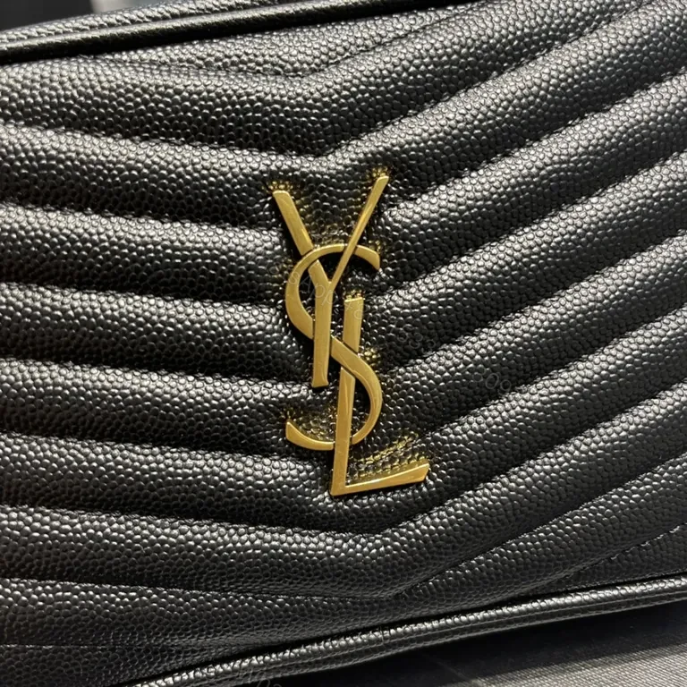 View 9 of Chic Quilted Crossbody Bag with YSL Hardware