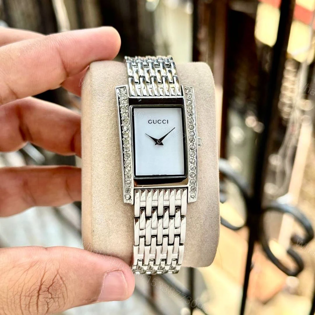 View 2 of First Copy Gucci Silver White Ladies Watch For Women