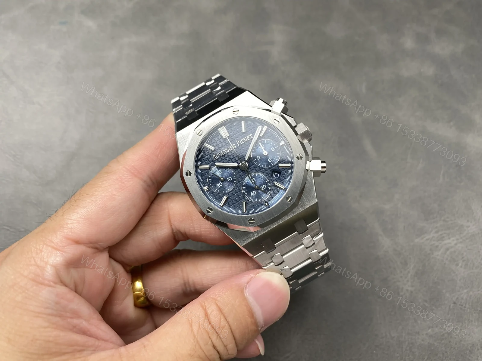View 5 of Audemars Piguet Royal Oak Chronograph 38 Blue Dial Stainless Steel 26715ST.OO.1356ST.01