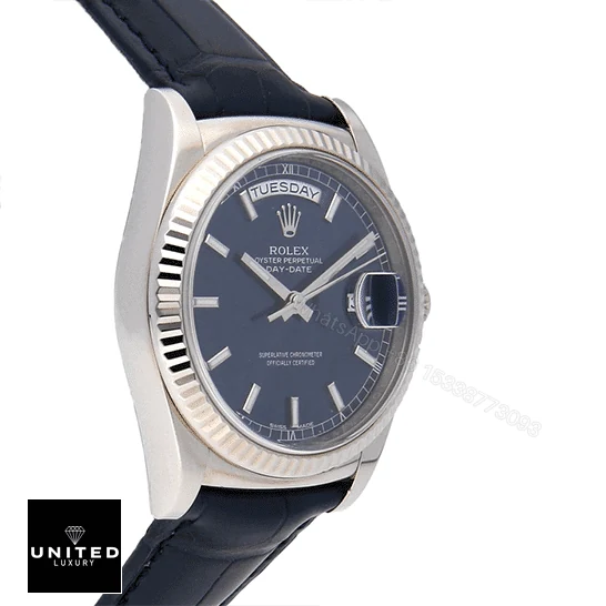 View 5 of Rolex Day-Date 118139-0004 V5 Stainless Steel Blue Dial Replica