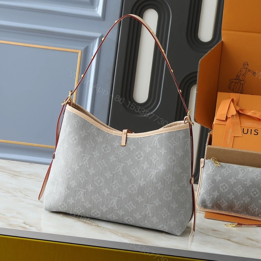 View 4 of LOUIS VUITTON CARRYALL MM MONOGRAM DENIM WASHED GRAY 39CM M13289