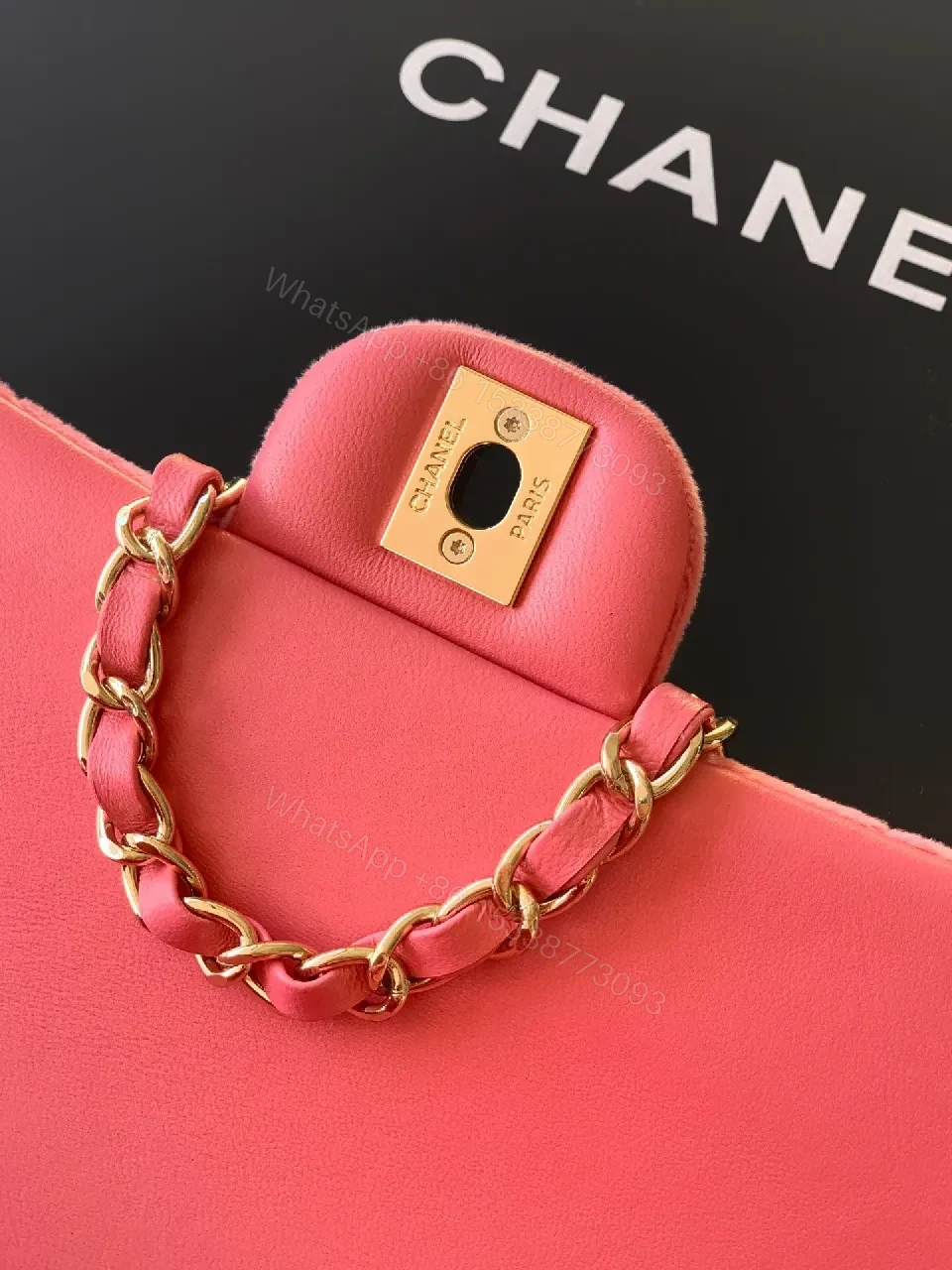 View 9 of Pink Quilted Mini Bag - Gold Hardware Chic Crossbody