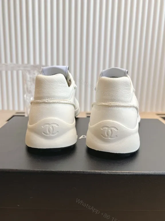 View 6 of Chanel-Inspired White Leather Sneakers with Luxe Comfort