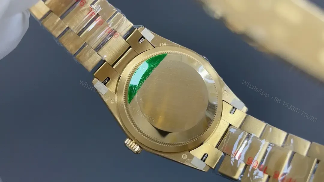 View 6 of Rolex Day-Date 36 Yellow Gold Fluted President Green Dial 118238-0419