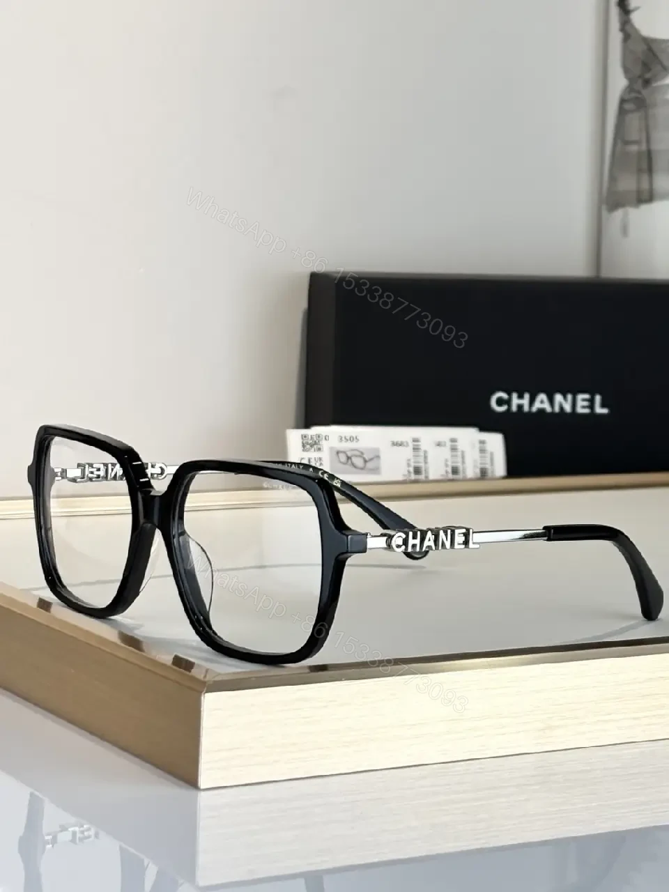View 4 of Clear Frame Optical Eyewear – Gold Accent, Transparent Acetate, Luxe Style