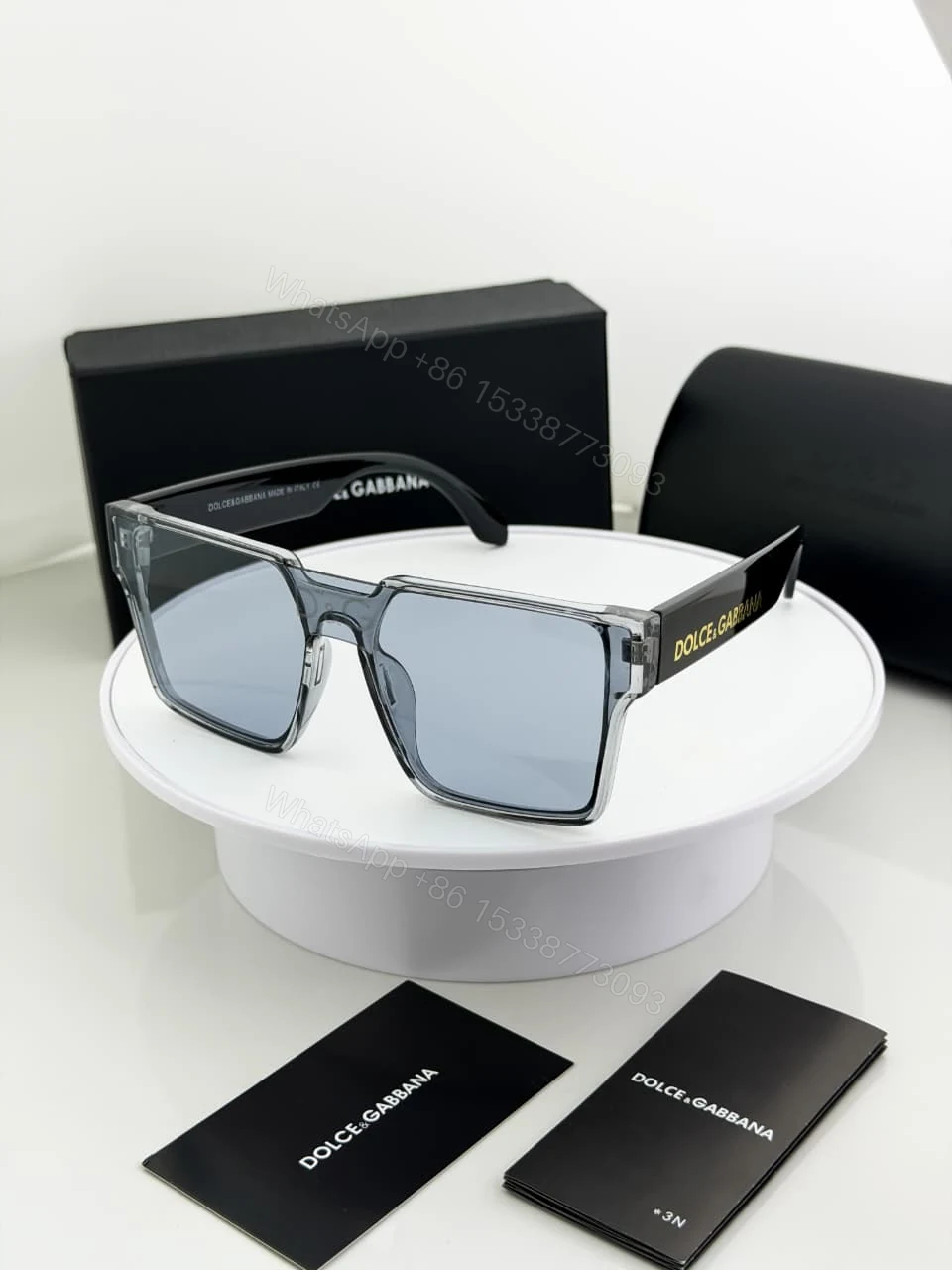 View 2 of Dolce & Gabbana Square Sunglasses Grey-Blue