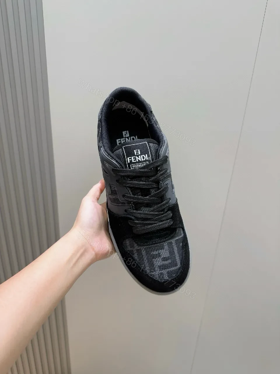 View 3 of Chic Monochrome Trainer: Signature Detailing, Everyday Luxury