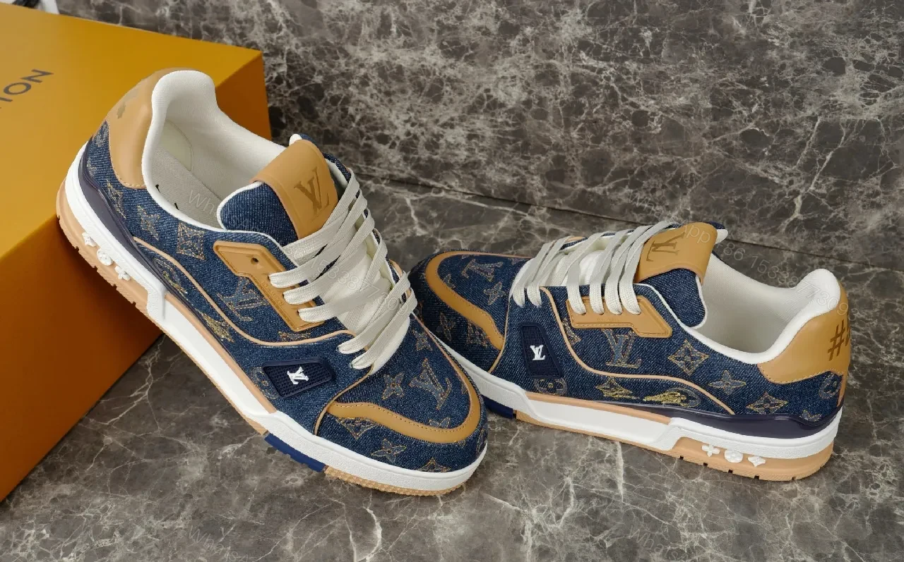 View 2 of Denim-Luxe Monogram High-Tops: All-Day Comfort Sneakers