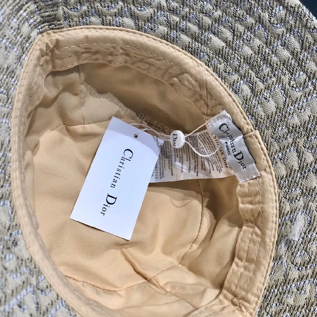 View 2 of Textured Monogram Bucket Hat: Jacquard Detail, Unisex Style