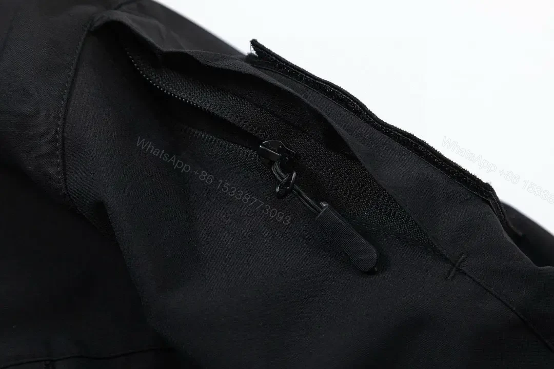 View 7 of Cozy Black Nylon Parka: Minimalist, Weatherproof, Modern Simplicity