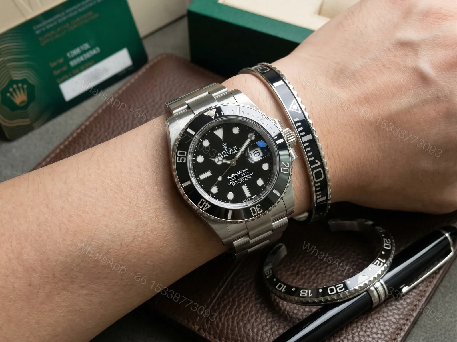 View 3 of Black Submariner Titanium Steel Bracelet