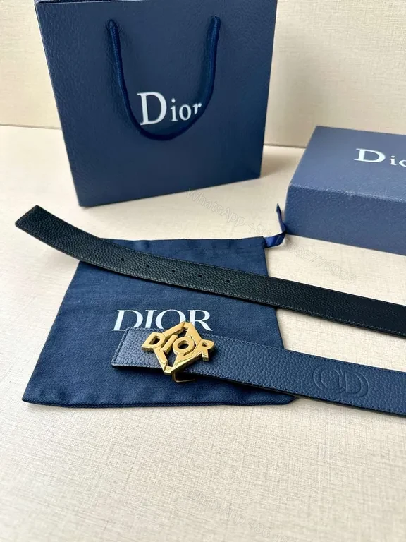 View 3 of Blue Leather Dior Hex Hardware Bracelet - Modern Minimalist Luxury