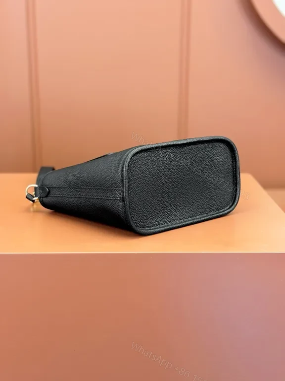 View 8 of Chic Black Leather Mini Bag: Architectural Graphic Shadow