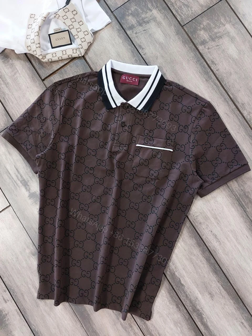 View 26 of Gucci Half Sleeve Polo Tees First Copy | Imported AAA+ Exclusive Replica