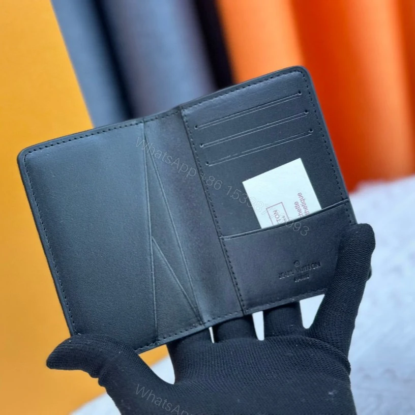 View 6 of Louis Vuitton Pocket Organizer In Black Monogram Shadow Calfskin 11cm LV M62899