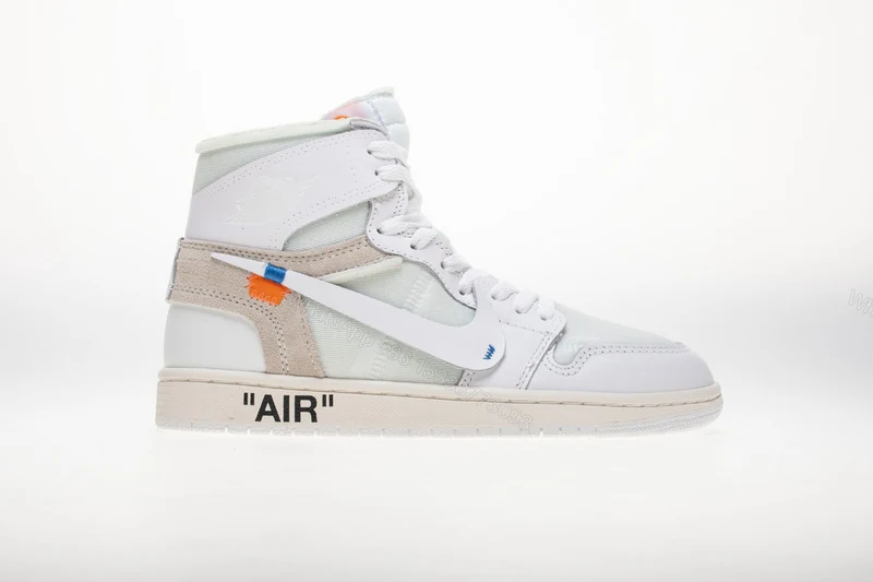 View 2 of Air Jordan 1 Retro High Off White White AQ0818-100