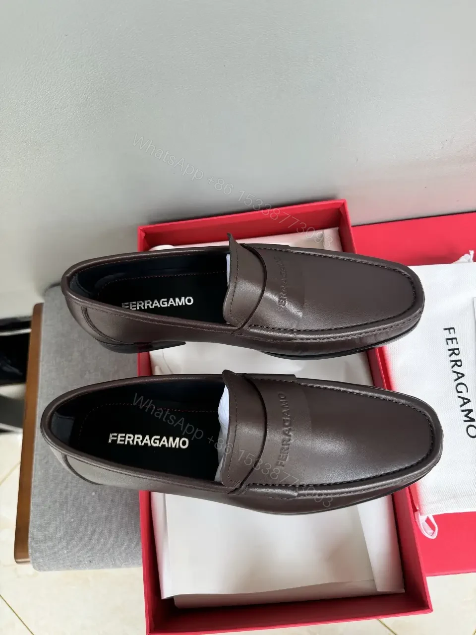 View 3 of Rich Leather Mule Loafers - Modern Quiet Luxury Slip-Ons