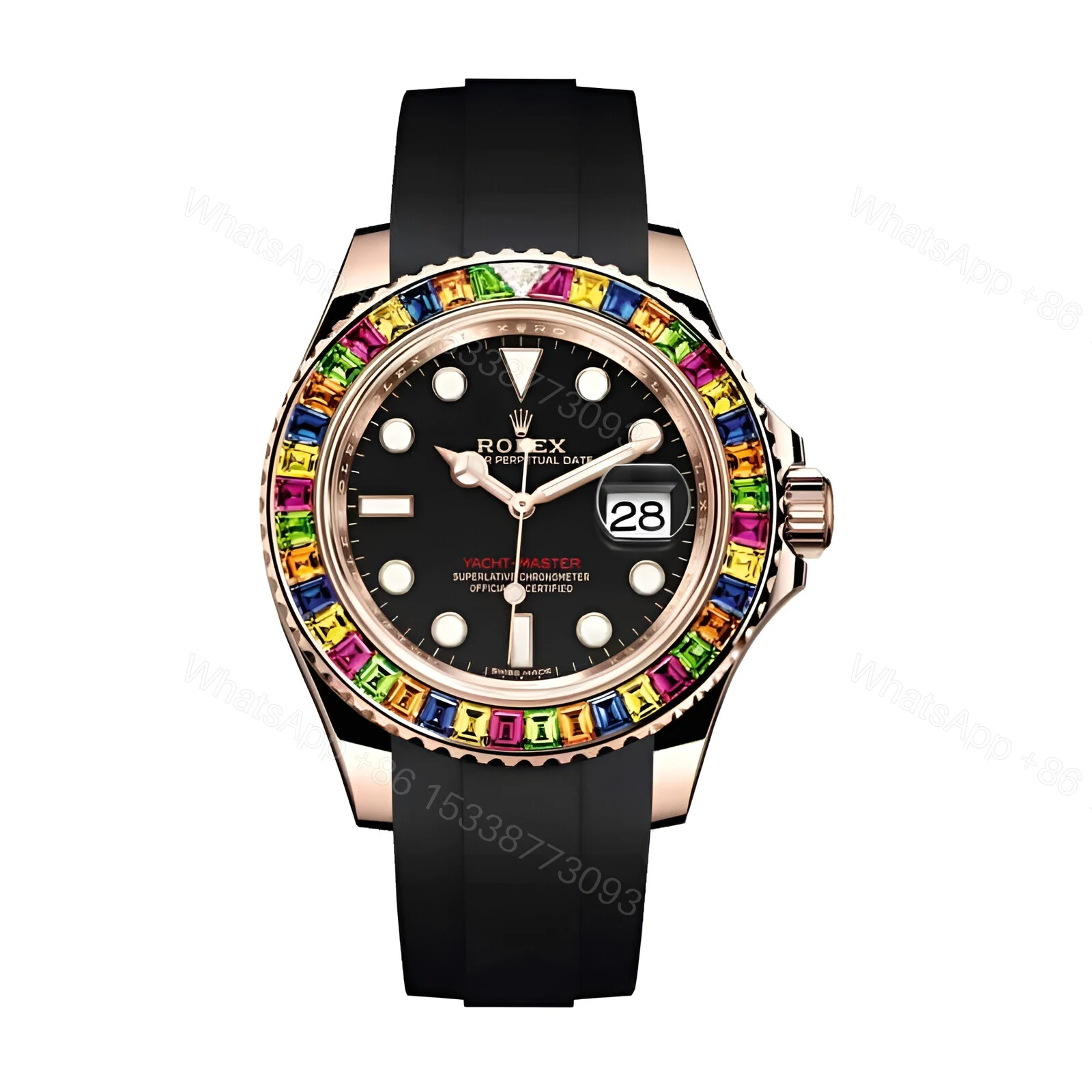 Rolex Perpetual Yacht-Master Gem-Set Bezel 116695 SATS Replica — view 1
