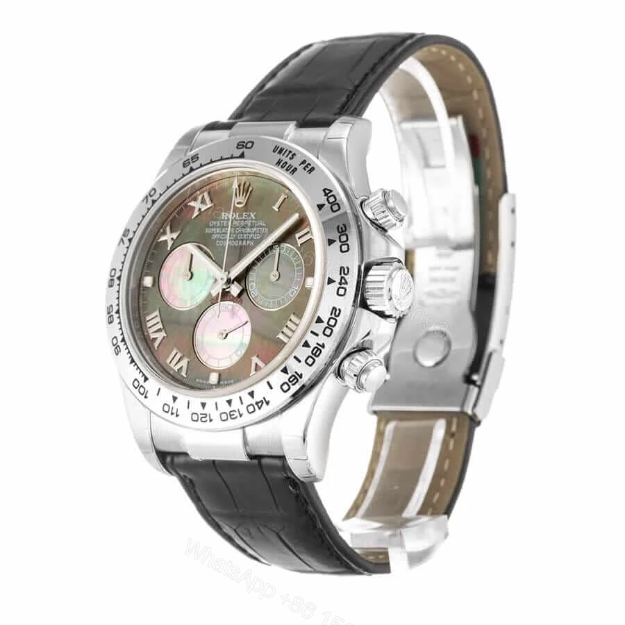 View 2 of Rolex Daytona 116519 Super Clone: 40mm White Gold Mother of Pearl Dial