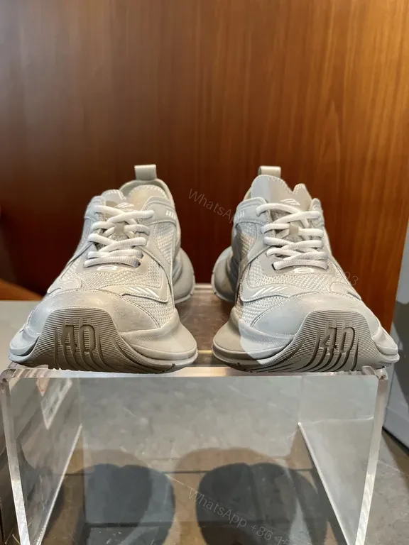 View 7 of White Silver Mesh Sneaker - Bold Curved Sole, Imitation Balenciaga Style